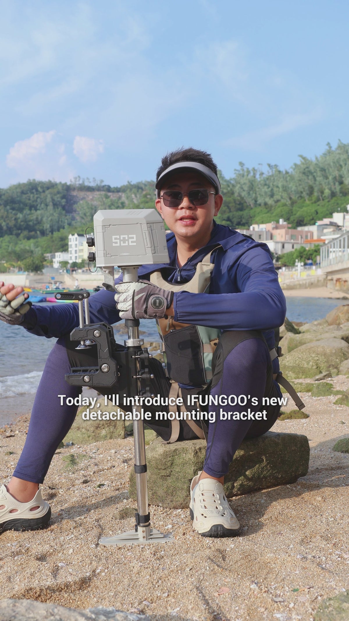 IFUNGOO new detachable aluminum alloy mounting bracket on a paddle board