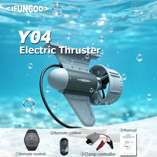 ifungoo Y04 Electric Thruster - SUP Motor Kit & Power Fin for Paddle Board, Electric Propulsion System