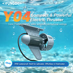 ifungoo Y04 compact 1.24kg electric thruster, 8kgf thrust for solo or tandem riders