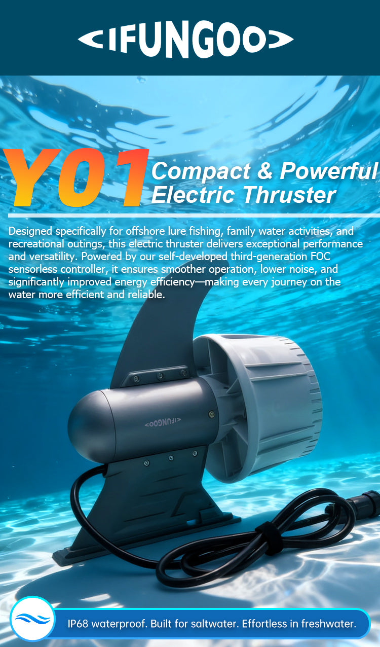 ifungoo Y01 Electric Fin - Paddle Board Motor & SUP Thruster, Electric Kayak Motor for Fishing Kayak - detail image 1