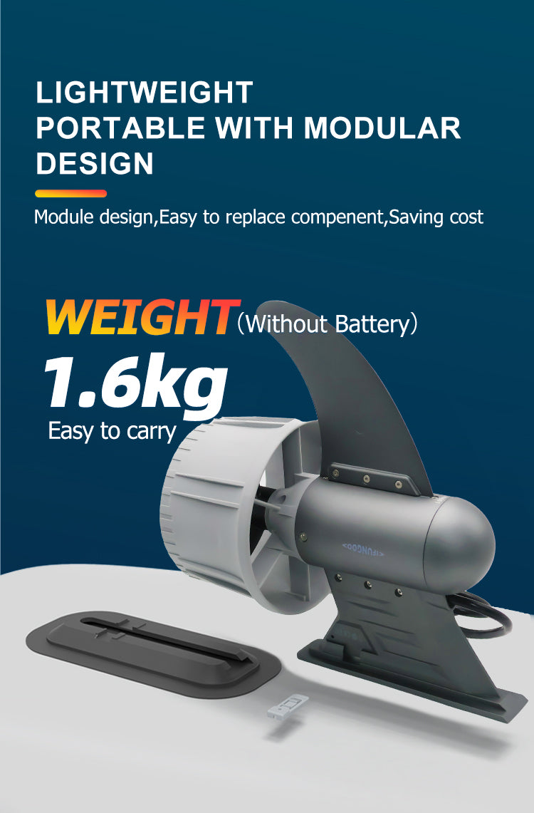 ifungoo Y01 Electric Fin - Paddle Board Motor & SUP Thruster, Electric Kayak Motor for Fishing Kayak - detail image 7