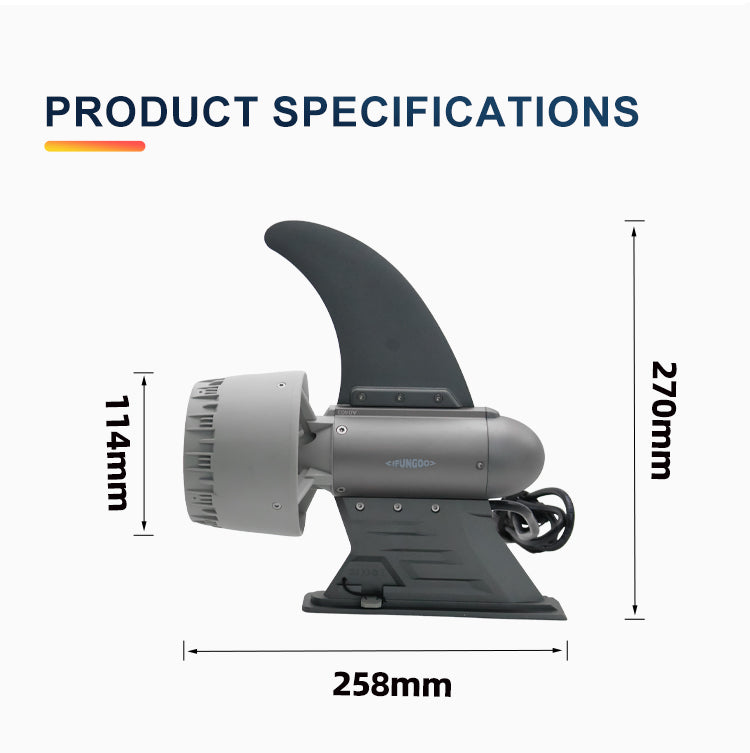 ifungoo Y02 Electric Fin - Lightweight SUP Motor for Paddle Board & Kayak, Motorized SUP Fin - detail image 13