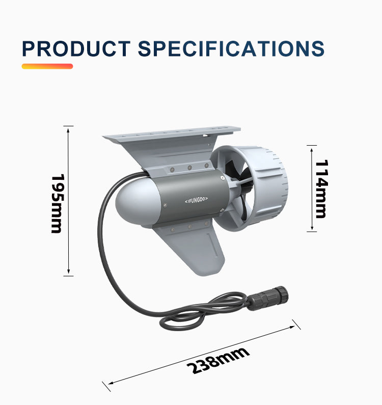 ifungoo Y04 Electric Thruster - SUP Motor Kit & Power Fin for Paddle Board, Electric Propulsion System - detail image 14