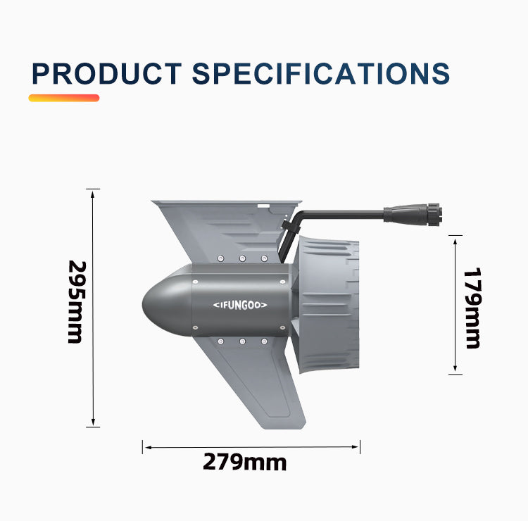 ifungoo H01 Electric Thruster - 35kgf Inflatable Boat Motor, Kayak Motor & Trolling Motor for Dinghy - detail image 13